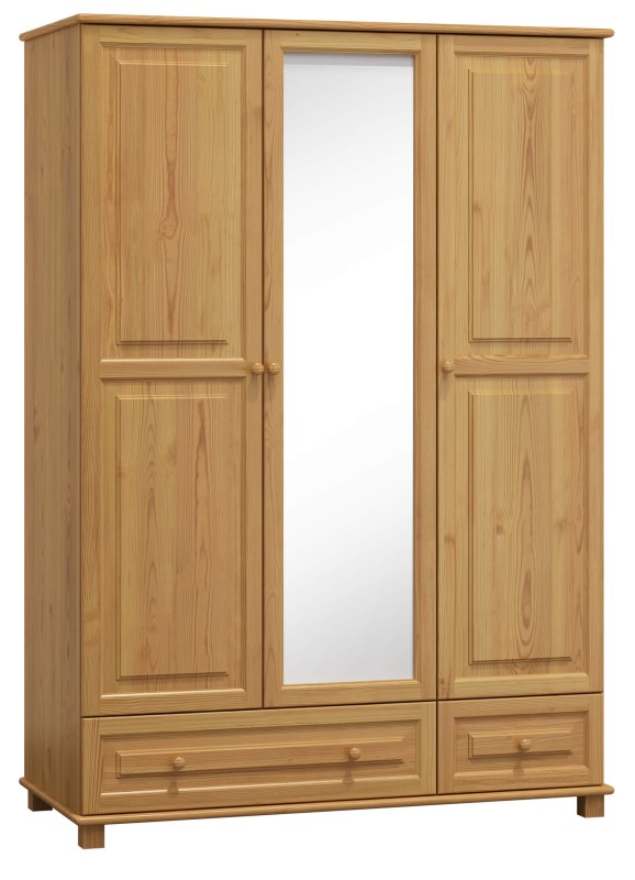 Dulap din lemn de pin 133 cm oglindă 3D nr5 culori