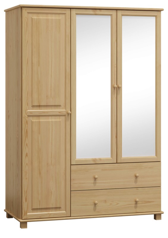 Dulap din lemn de pin 120 cm oglindă 3D nr6 culori