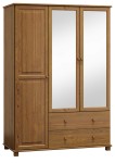 Dulap din lemn de pin 120 cm oglindă 3D nr6 culori