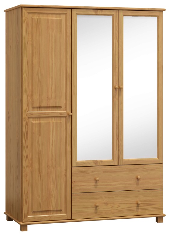 Dulap din lemn de pin 133 cm oglindă 3D nr6 culori