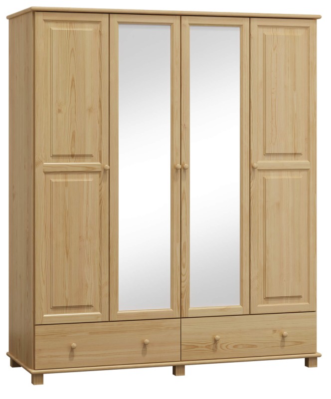 Dulap din lemn de pin 160 cm oglindă 4D nr3 culori