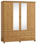 Dulap din lemn de pin 160 cm oglindă 4D nr4 culori
