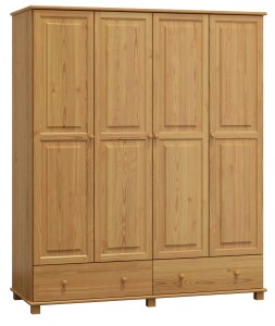 Dulap din lemn de pin 160 cm 4D nr5 culori