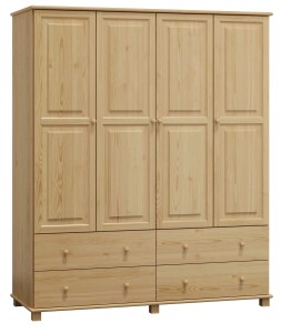 Dulap din lemn de pin 160 cm 4D nr6 culori