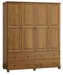 Dulap din lemn de pin 180 cm 4D nr6 culori