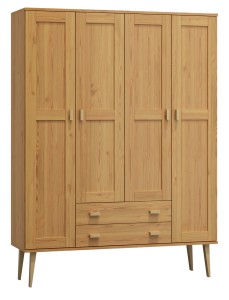 Dulap din lemn de pin 160 cm cuier/raftul sertar Venuci 4D nr2 culori