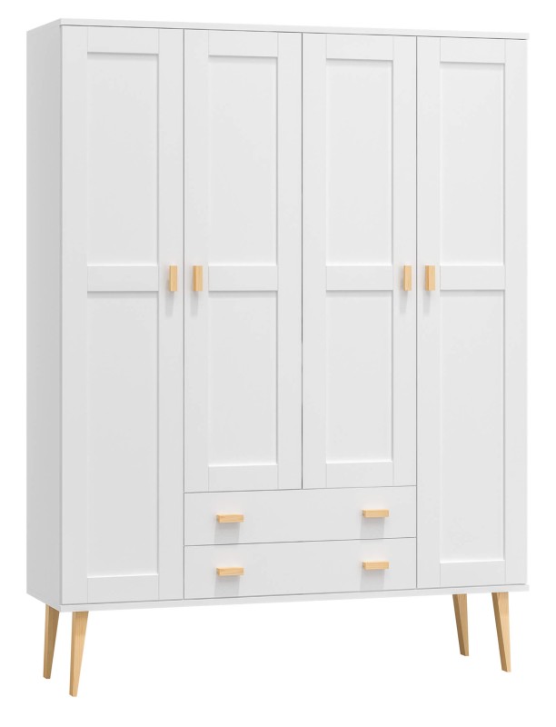 Dulap din lemn de pin 160 cm cuier/raftul sertar Venuci 4D nr2 culori