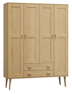 Dulap din lemn de pin 180 cm cuier/raftul sertar Venuci 4D nr2 culori
