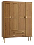 Dulap din lemn de pin 180 cm cuier/raftul sertar Venuci 4D nr2 culori