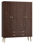 Dulap din lemn de pin 180 cm cuier/raftul sertar Venuci 4D nr2 culori