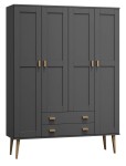 Dulap din lemn de pin 180 cm cuier/raftul sertar Venuci 4D nr2 culori