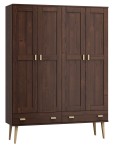Dulap din lemn de pin 160 cm cuier/raftul sertar Venuci 4D nr1 culori