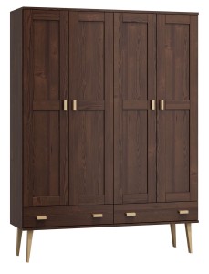 Dulap din lemn de pin 160 cm cuier/raftul sertar Venuci 4D nr1 culori