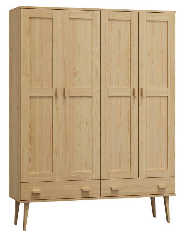 Dulap din lemn de pin 160 cm cuier/raftul sertar Venuci 4D nr1 culori