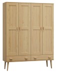 Dulap din lemn de pin 180 cm cuier/raftul sertar Venuci 4D nr1 culori