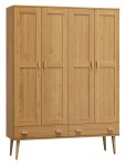 Dulap din lemn de pin 180 cm cuier/raftul sertar Venuci 4D nr1 culori