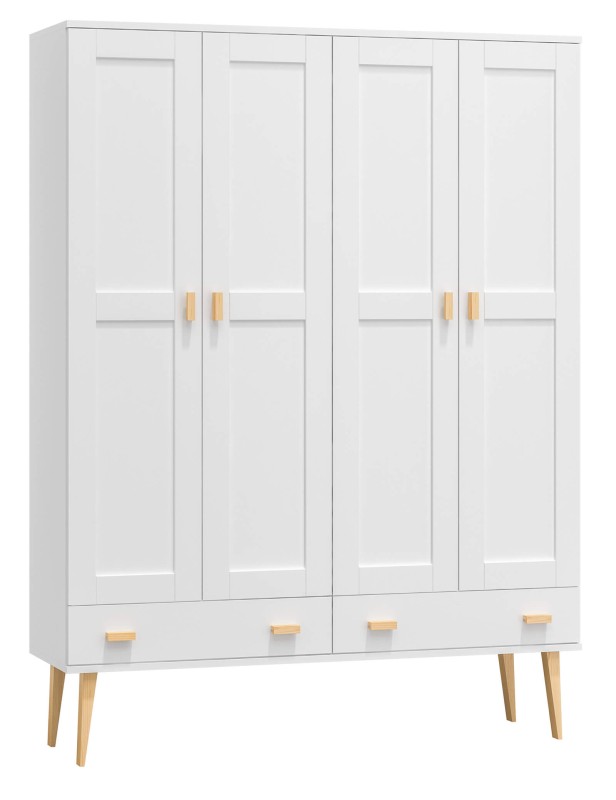 Dulap din lemn de pin 180 cm cuier/raftul sertar Venuci 4D nr1 culori