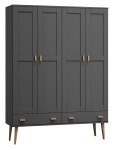 Dulap din lemn de pin 180 cm cuier/raftul sertar Venuci 4D nr1 culori