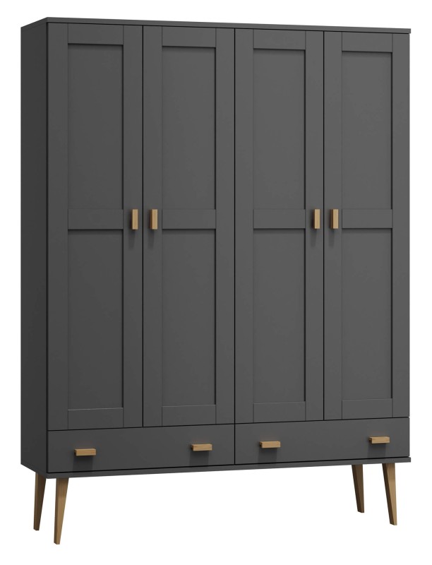Dulap din lemn de pin 180 cm cuier/raftul sertar Venuci 4D nr1 culori