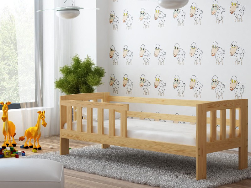 Pat copii Ala 160x70 cu protecții Pin cu somieră