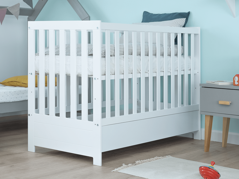 Pătuț de pin Baby Sleep 60x120 alb