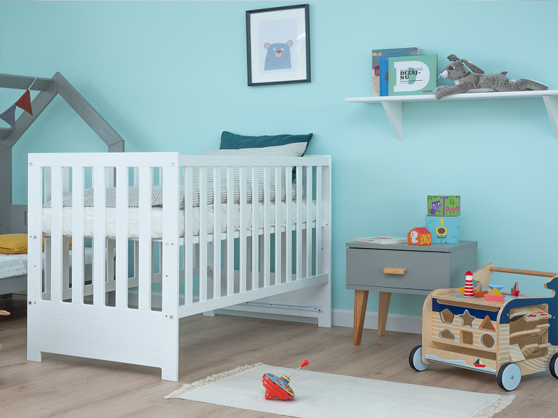Pătuț de pin Baby Sleep 60x120 alb