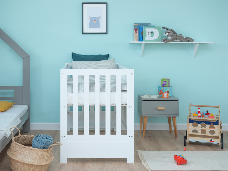 Pătuț de pin Baby Sleep 60x120 alb