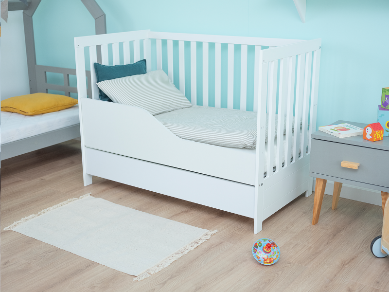 Pătuț de pin Baby Sleep 60x120 alb