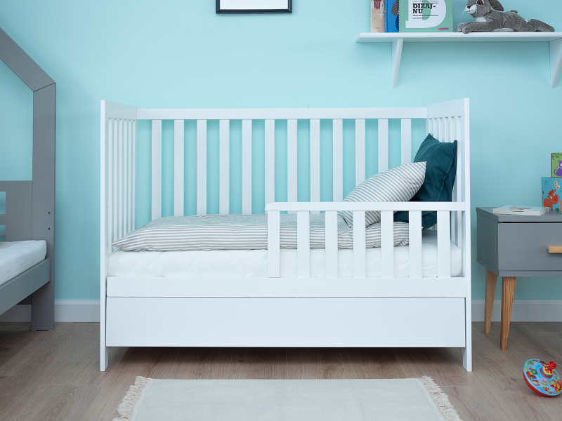 Pătuț de pin Baby Sleep 60x120 alb