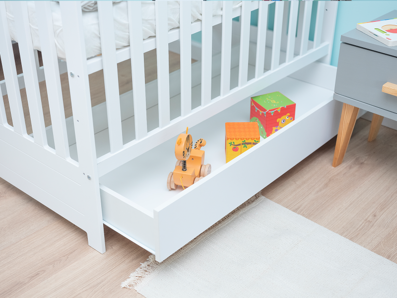 Pătuț de pin Baby Sleep 60x120 alb