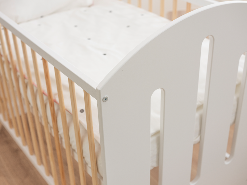 Pătuț de pin Baby Dream 60x120 alb/pin