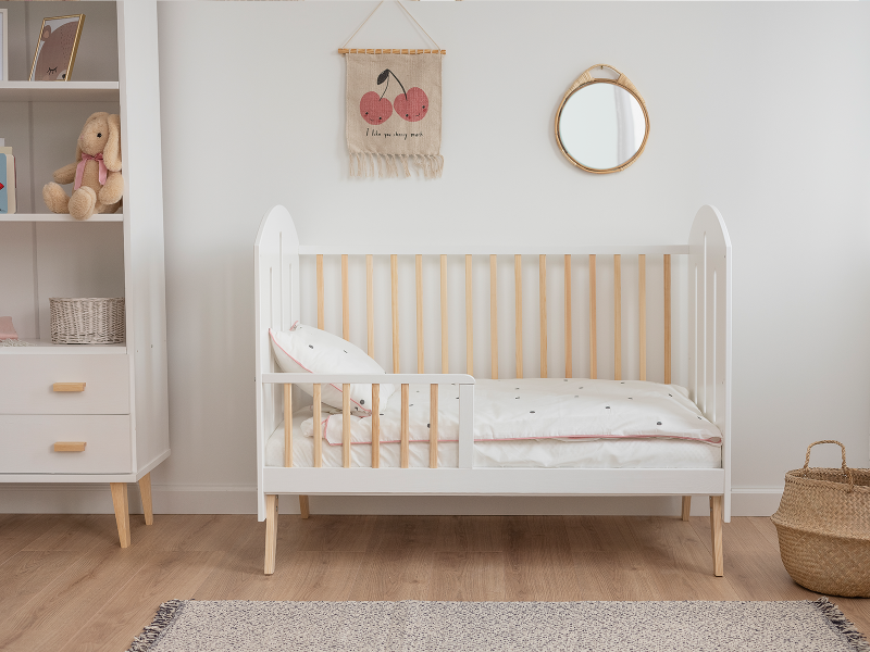 Pătuț de pin Baby Dream 60x120 alb/pin