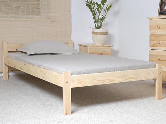 Pat din lemn Kaja 90x200 Pin cu somieră