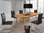 Masă pliabilă din stejar 170/210x90 Bergen ulei intens