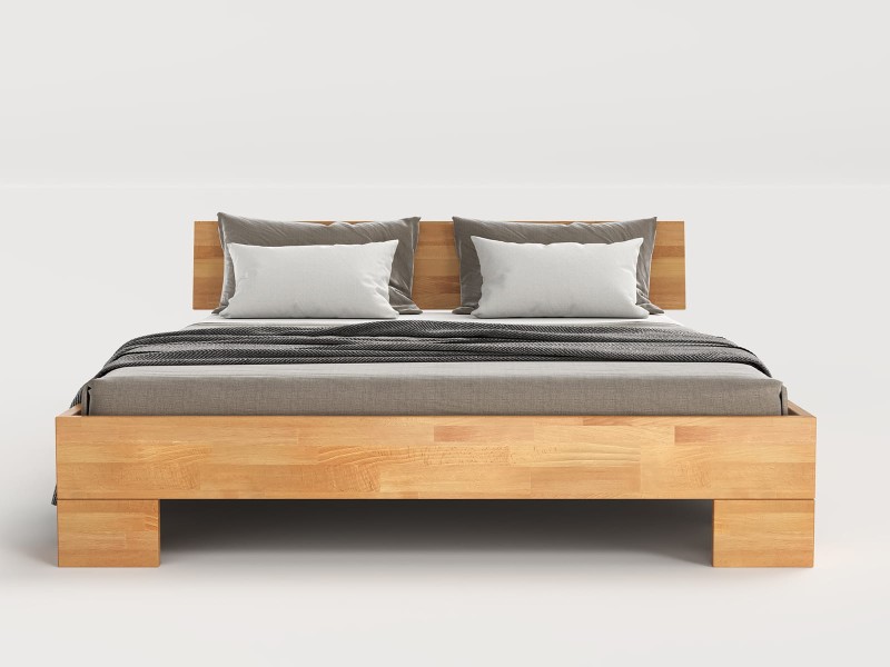 Pat înalt din lemn de fag 180x200 Alemria