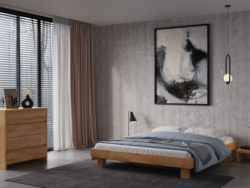 Pat din lemn de fag 160x200 Alicante