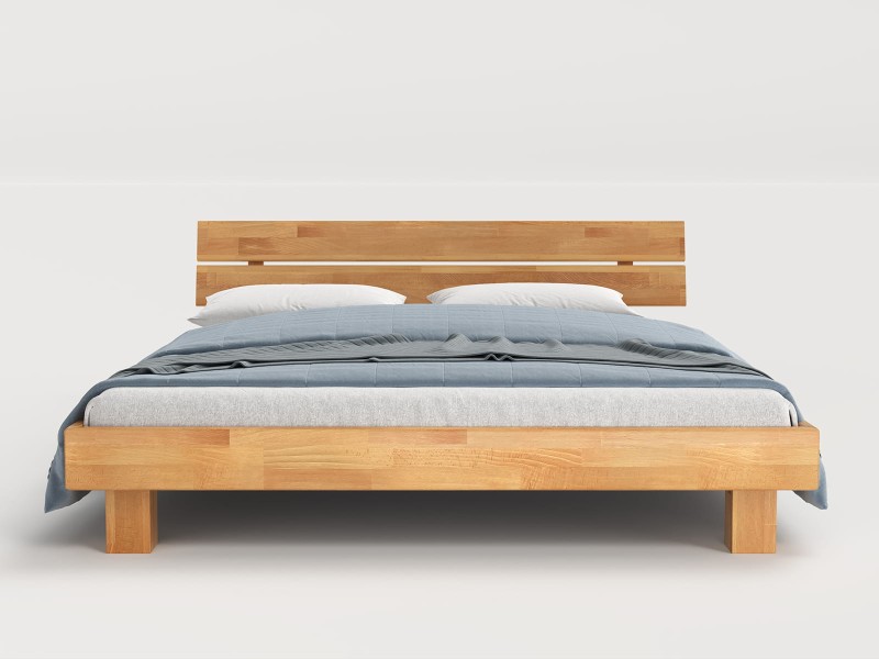 Pat înalt din lemn de fag 140x200 Getafe