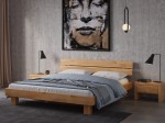 Pat înalt din lemn de fag 160x200 Getafe