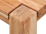 Masă rustică din stejar 90x140-240 cm Falun ulei intens