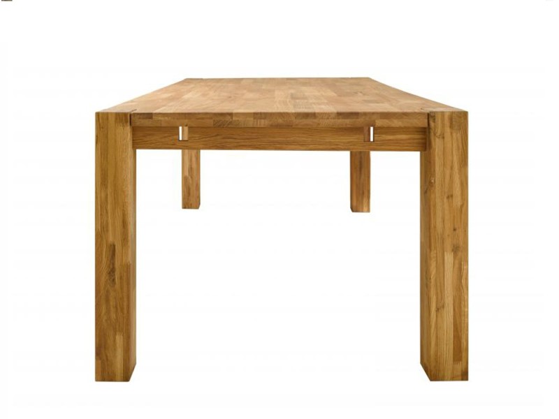 Masă rustică din stejar 90x140-240 cm Falun ulei intens