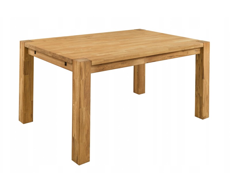Masă rustică din stejar 90x160-260 cm Falun ulei intens