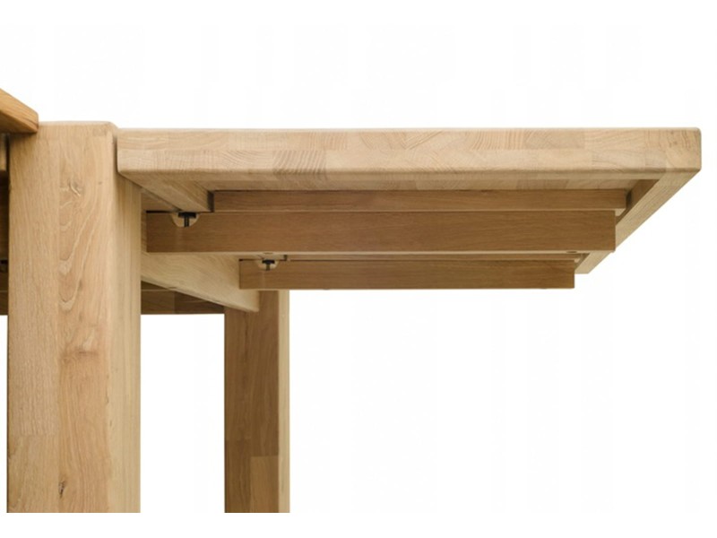 Masă rustică din stejar 90x160-260 cm Falun ulei intens