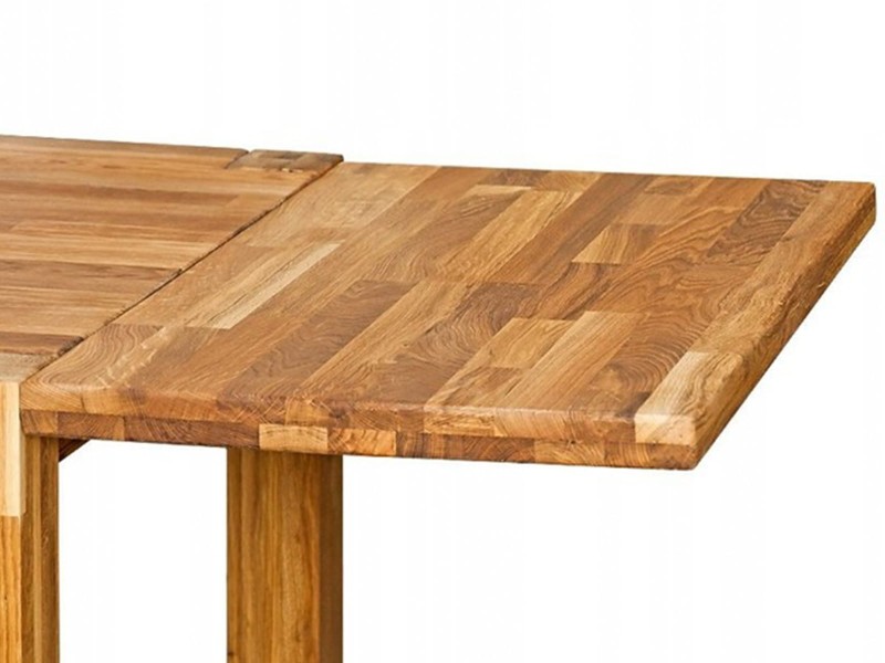 Masă rustică din stejar 90x180-280 cm Falun ulei intens