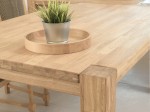 Masă rustică din stejar 90x180-280 cm Falun ulei intens