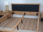 Pat tapițat din stejar 140x200cm Belagio Grafit