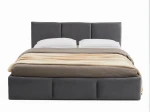 Pat Tapitat cu spatiu de depozitare 160x200 TOP Line 7 Grafit Velvet