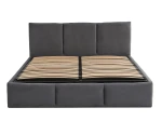 Pat Tapitat cu spatiu de depozitare 160x200 TOP Line 7 Grafit Velvet