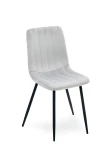 Scaun tapitat Pasos Velvet Gri Deschis