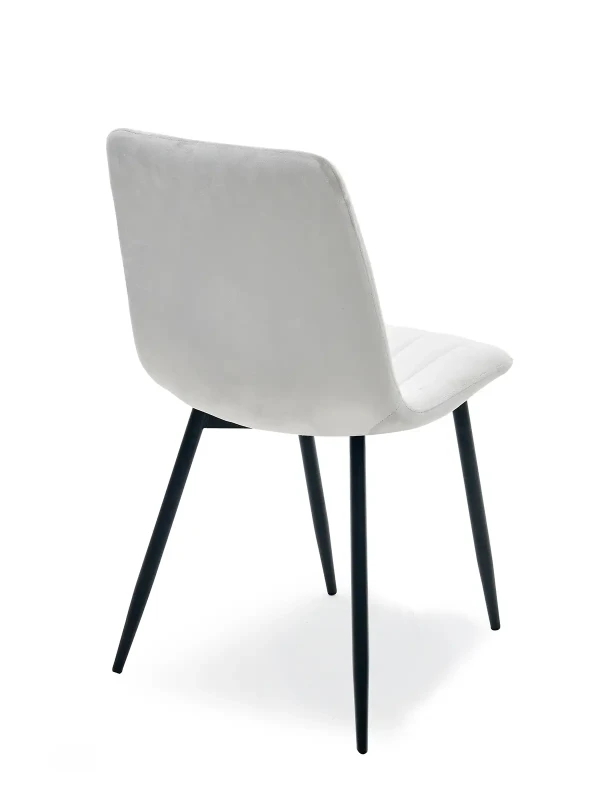 Scaun tapitat Pasos Velvet Gri Deschis