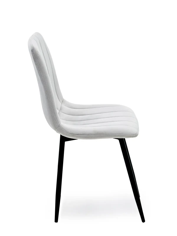 Scaun tapitat Pasos Velvet Gri Deschis
